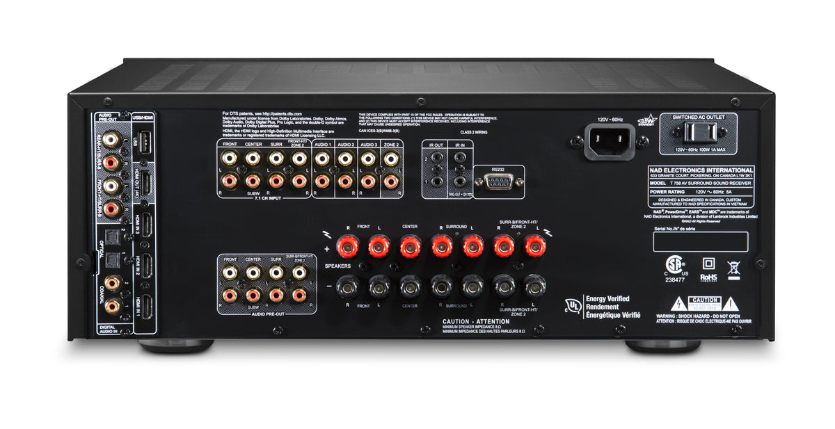 NAD T 758 v3i AVR - [7.1x60W 4K DAC BluOS Wi-Fi USB BT]