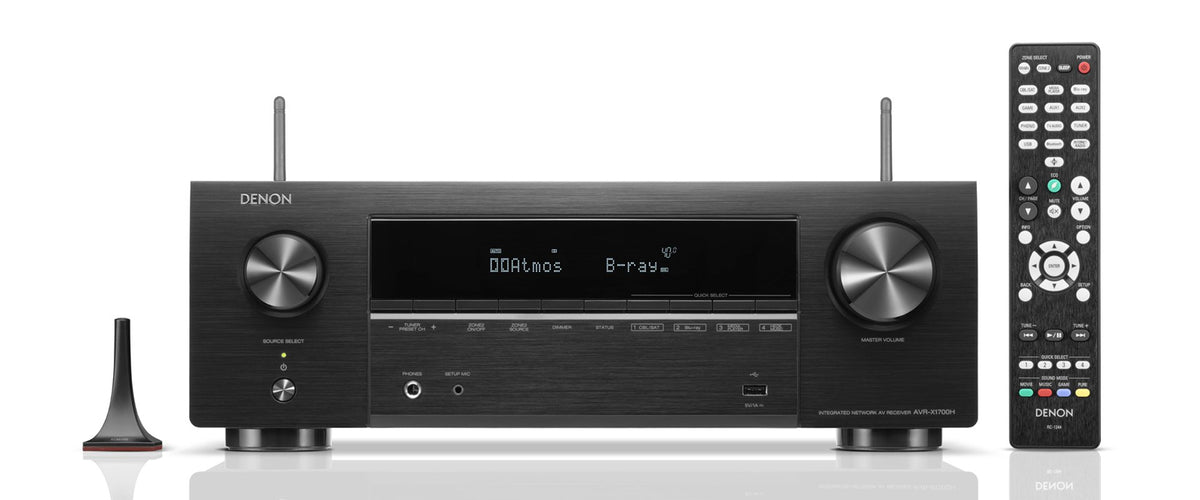 Denon AVR-X1700H Surround Sound Receiver - [7.2x80W 8K BT Wi-Fi HEOS USB Phono]