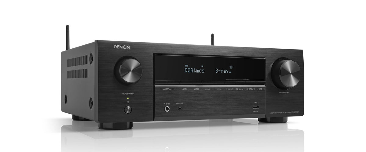 Denon AVR-X1700H Surround Sound Receiver - [7.2x80W 8K BT Wi-Fi HEOS USB Phono]
