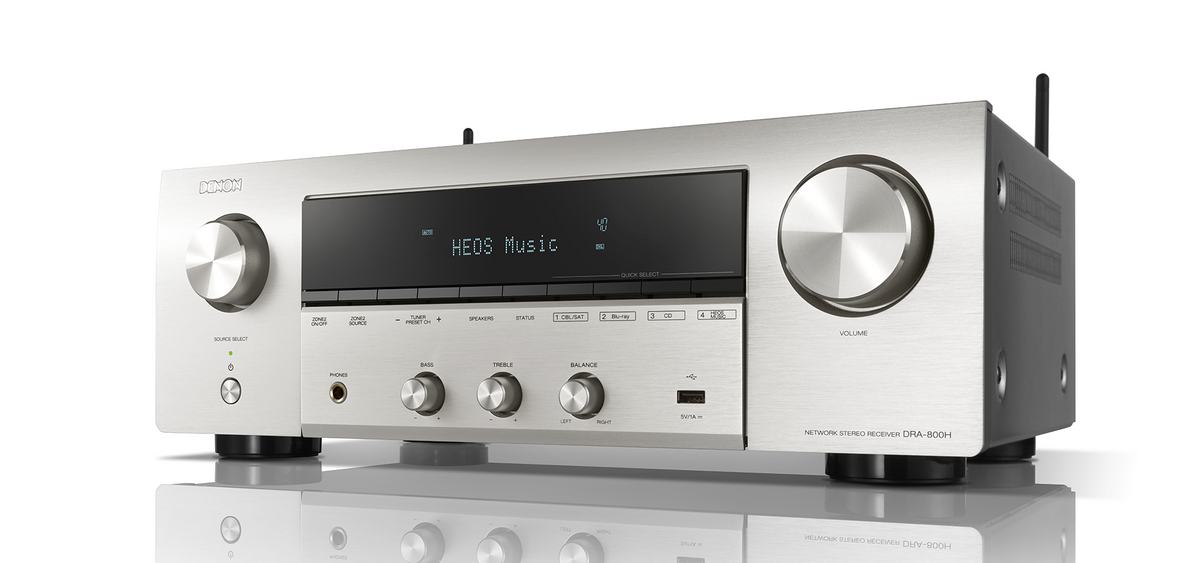 Denon DRA-800H Stereo Receiver - [2x100W BT Wi-Fi HEOS DAC USB Phono Tuner HDMI]