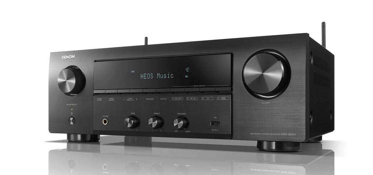 Denon DRA-800H Stereo Receiver - [2x100W BT Wi-Fi HEOS DAC USB Phono Tuner HDMI]