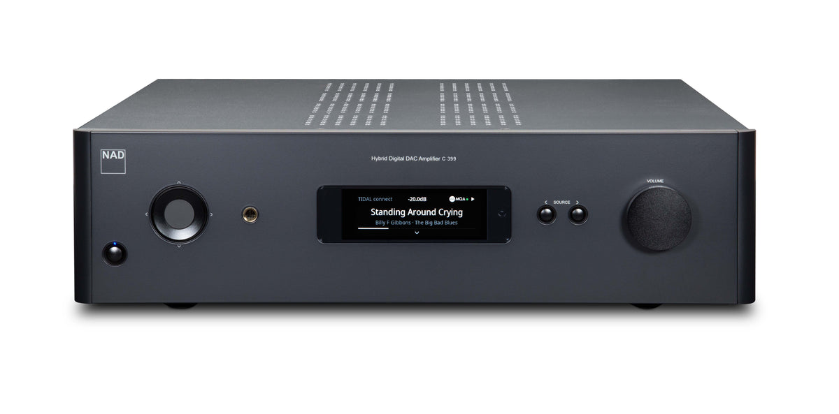 NAD C 399 Integrated Streaming Amplifier - [2x180W DAC USB BT Wi-Fi BluOS HDMI Phono]