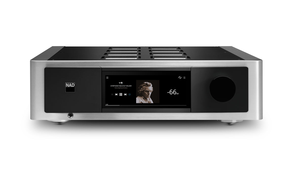 NAD M33 Integrated Streaming Amplifier - [2x200W DAC USB BT Wi-Fi BluOS HDMI AES/EBU XLR Phono]